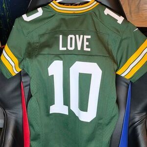 Green Bay Packers Jordan Love Kids Small Jersey